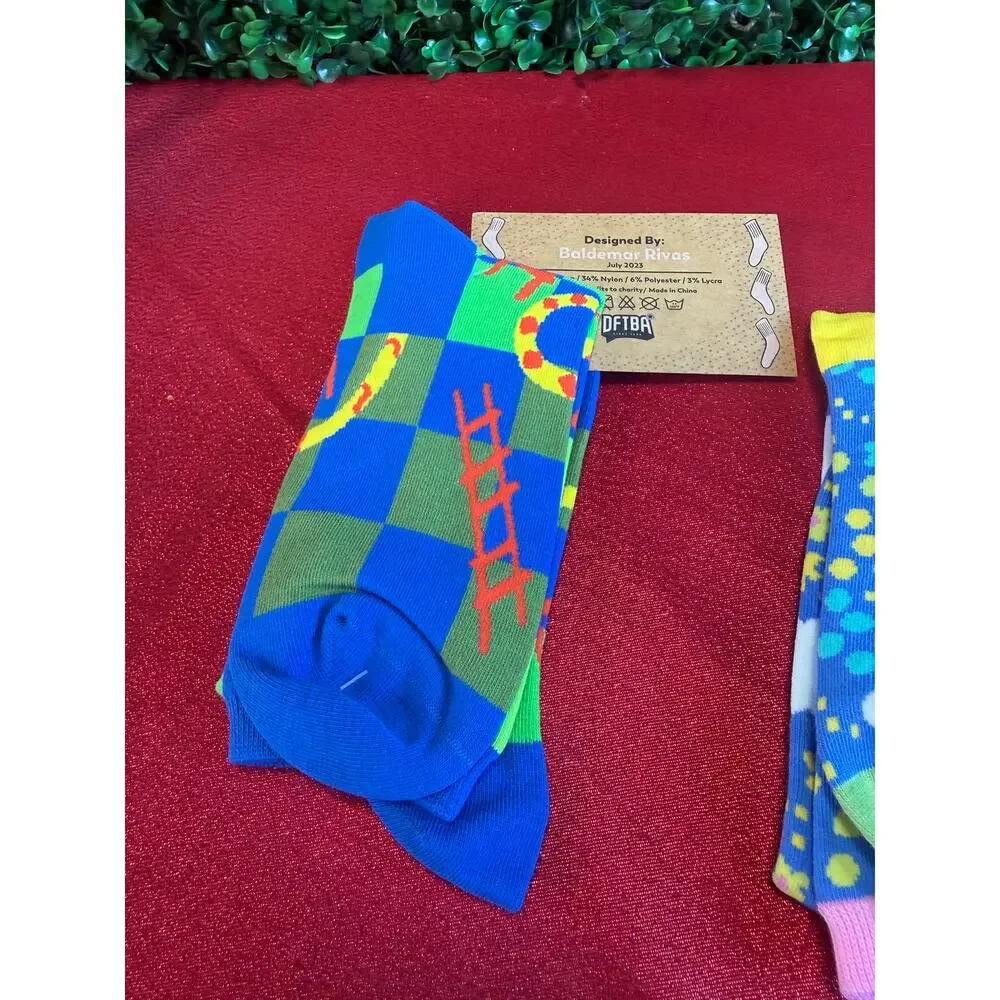 Bundle  2 New Awesome Socks Club Crew Socks 